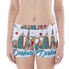 Burj Khalifa Skyline Clip Art Drawing Comic World Boyleg Bikini Wrap Bottoms by Sudhe