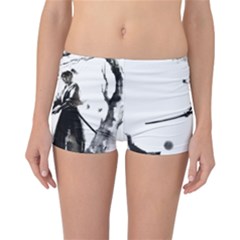 Japan Samurai Drawing   Warrior Reversible Boyleg Bikini Bottoms by Sudhe