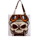 Motorcycle Helmet Skull Clip Art Cranial Skeleton Zipper Grocery Tote Bag View1