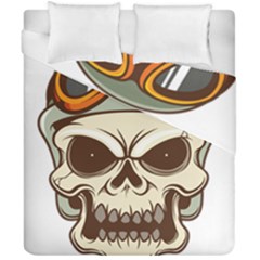 Motorcycle Helmet Skull Clip Art Cranial Skeleton Duvet Cover Double Side (california King Size) by Sudhe