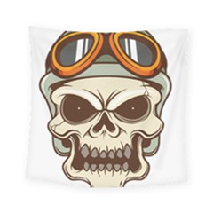 Motorcycle Helmet Skull Clip Art Cranial Skeleton Square Tapestry (small) by Sudhe