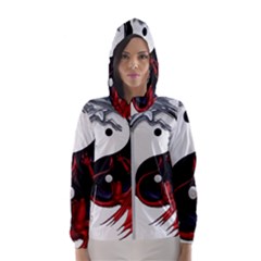 Yin And Yang Chinese Dragon Women s Hooded Windbreaker by Sudhe