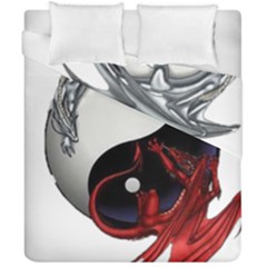 Yin And Yang Chinese Dragon Duvet Cover Double Side (california King Size) by Sudhe