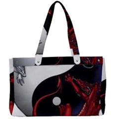 Yin And Yang Chinese Dragon Canvas Work Bag