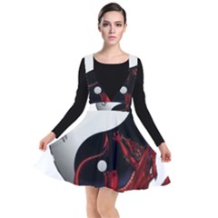 Yin And Yang Chinese Dragon Plunge Pinafore Dress by Sudhe