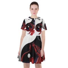 Yin And Yang Chinese Dragon Sailor Dress by Sudhe