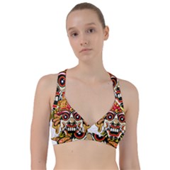 Bali Barong Mask Euclidean Vector Chiefs Face Sweetheart Sports Bra by Sudhe