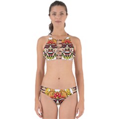 Bali Barong Mask Euclidean Vector Chiefs Face Perfectly Cut Out Bikini Set by Sudhe