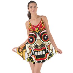 Bali Barong Mask Euclidean Vector Chiefs Face Love The Sun Cover Up by Sudhe