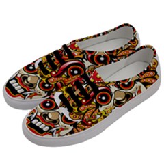 Bali Barong Mask Euclidean Vector Chiefs Face Men s Classic Low Top Sneakers by Sudhe