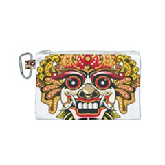 Bali Barong Mask Euclidean Vector Chiefs Face Canvas Cosmetic Bag (small) by Sudhe