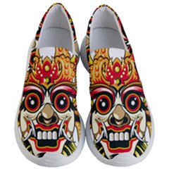 Bali Barong Mask Euclidean Vector Chiefs Face Women s Lightweight Slip Ons by Sudhe