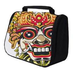 Bali Barong Mask Euclidean Vector Chiefs Face Full Print Travel Pouch (small) by Sudhe