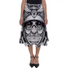 Drawing Samurai Tattoo Sketch Japanese Samurai Perfect Length Midi Skirt by Sudhe