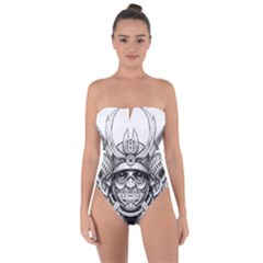 Drawing Samurai Tattoo Sketch Japanese Samurai Tie Back One Piece Swimsuit by Sudhe