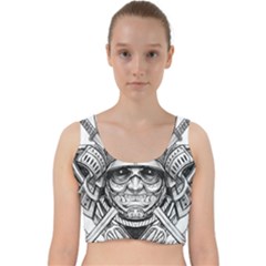 Drawing Samurai Tattoo Sketch Japanese Samurai Velvet Racer Back Crop Top by Sudhe