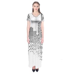 Division A Collection Of Science Fiction Fairytale Short Sleeve Maxi Dress by Sudhe