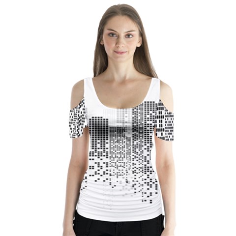 Division A Collection Of Science Fiction Fairytale Butterfly Sleeve Cutout Tee  by Sudhe