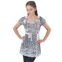 Division A Collection Of Science Fiction Fairytale Puff Sleeve Tunic Top by Sudhe