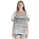 Division A Collection Of Science Fiction Fairytale V-Neck Flutter Sleeve Top View1