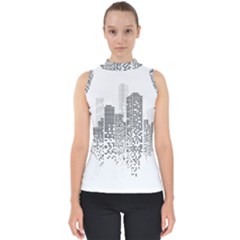 Division A Collection Of Science Fiction Fairytale Mock Neck Shell Top by Sudhe