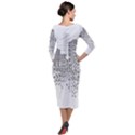 Division A Collection Of Science Fiction Fairytale Quarter Sleeve Midi Velour Bodycon Dress View2