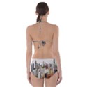 Hong Kong Skyline Watercolor Painting Poster Cut-Out One Piece Swimsuit View2