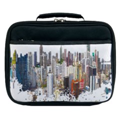 Hong Kong Skyline Watercolor Painting Poster Lunch Bag