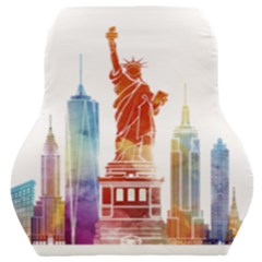 New York City Poster Watercolor Painting Illustrat Car Seat Back Cushion 