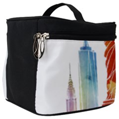 New York City Poster Watercolor Painting Illustrat Make Up Travel Bag (big)