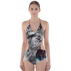 Lion King Head Cut-out One Piece Swimsuit by Sudhe