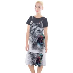 Lion King Head Camis Fishtail Dress