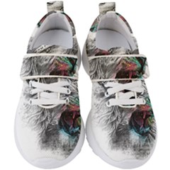 Lion King Head Kids  Velcro Strap Shoes by Sudhe