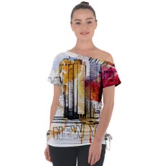 New York City Skyline Vector Illustration Tie-up Tee