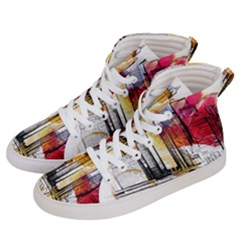 New York City Skyline Vector Illustration Women s Hi-top Skate Sneakers by Sudhe