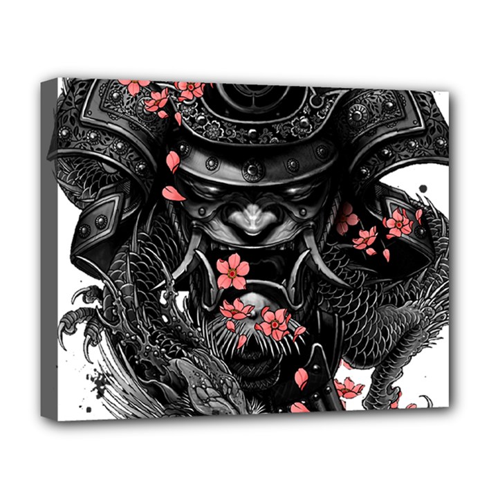 Sleeve Tattoo  Samurai Deluxe Canvas 20  x 16  (Stretched)