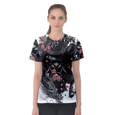 Sleeve Tattoo  Samurai Women s Sport Mesh Tee by Sudhe