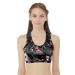 Sleeve Tattoo  Samurai Sports Bra With Border by Sudhe