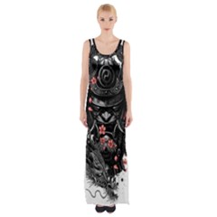 Sleeve Tattoo  Samurai Maxi Thigh Split Dress by Sudhe