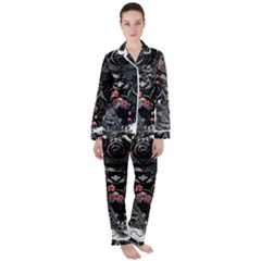 Sleeve Tattoo  Samurai Satin Long Sleeve Pyjamas Set