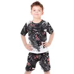 Sleeve Tattoo  Samurai Kids  Tee And Shorts Set