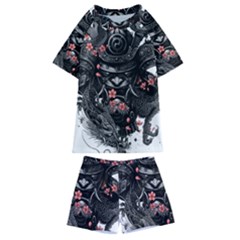 Sleeve Tattoo  Samurai Kids  Swim Tee And Shorts Set