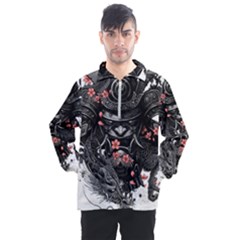 Sleeve Tattoo  Samurai Men s Half Zip Pullover