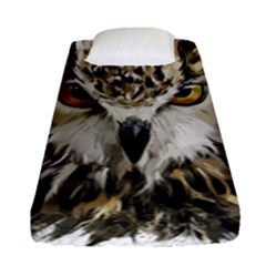 Vector Hand Painted Owl Fitted Sheet (single Size)