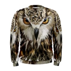 Vector Hand Painted Owl Men s Sweatshirt by Sudhe