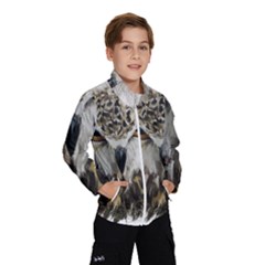 Vector Hand Painted Owl Kids  Windbreaker by Sudhe