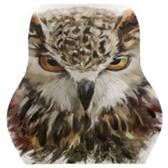 Vector Hand Painted Owl Car Seat Back Cushion 