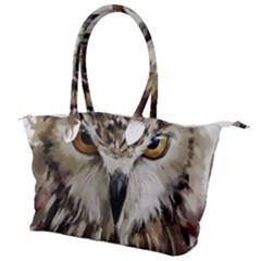 Vector Hand Painted Owl Canvas Shoulder Bag