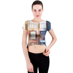 Tardis Doctor Who Transparent Crew Neck Crop Top by Sudhe