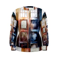 Tardis Doctor Who Transparent Women s Sweatshirt